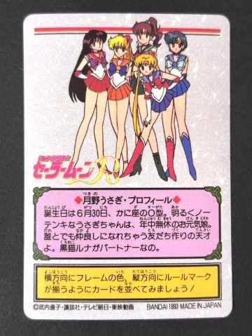 44 セーラームーン・月野うさぎ シールダス 1993（キラ）<カードダス>の画像