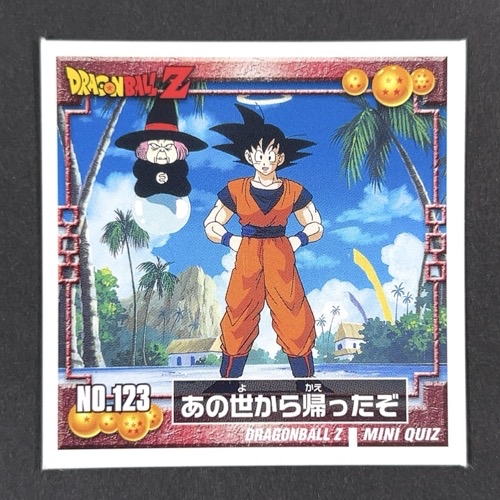 あの世から帰ったぞ NO.123 DRAGONBALL Z <シール烈伝 ドラゴンボール>の画像