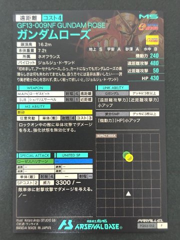 ガンダムローズ P パラレル FQ02-012 <アーセナルベース>の画像