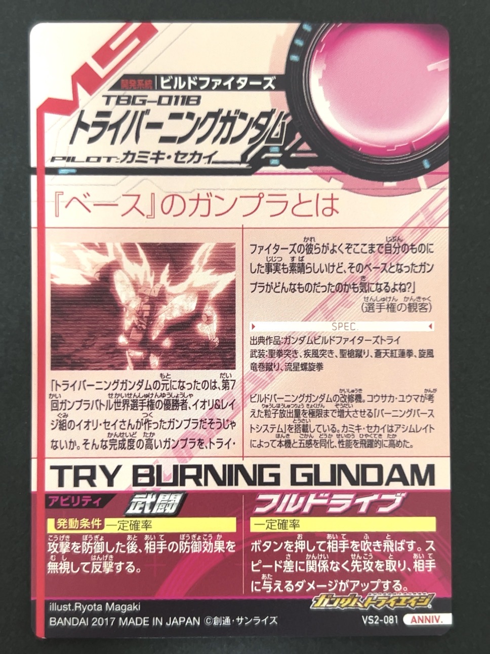 トライバーニングガンダム ANNIV VS2-081 <ガンダムトライエイジ>の画像