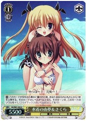 DCE(1)黄　水着の由夢&amp;さくら(ホイル)(W01-E03)の画像