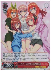 5HY限(3)赤 ナイトウェア 一花&amp;二乃&amp;三玖&amp;四葉&amp;五月(PR)(W101-P02)の画像