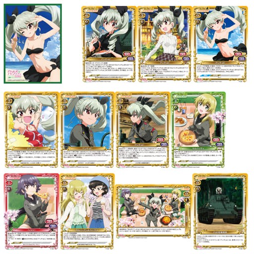 きゃらスリーブデラックス　ガールズアンドパンツァー アンチョビ(PR11枚付)の画像
