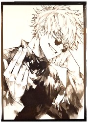 Eatos　五条(モノクロ・墨絵風)  スリーブ　(イラスト:わるつ)の画像