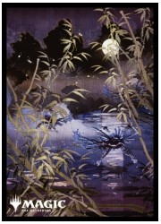 MTG プレイヤーズカードスリーブ　『神河：輝ける世界』土地《沼》Aの画像