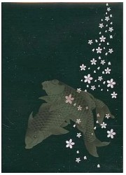 CHARACTER CARD SLEEVE 和柄(鯉)　60枚の画像