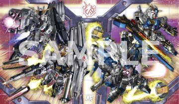 ぱる家 「ν」「FFν」「Hi-ν」「HWS」 ガンダム プレイマット　イラスト:Lilyの画像