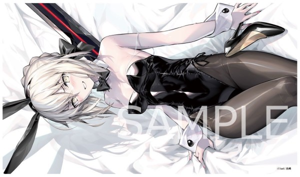 クラスター　FGO　セイバーオルタ(バニー)　プレイマット　(イラスト:光崎)の画像