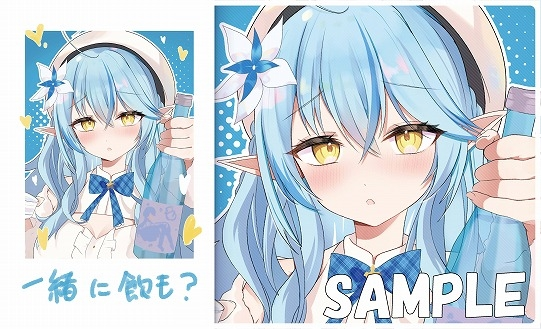 ミッドナイトブルー　ラミィ　チェキ風プレイマット　(イラスト:穂俵こごめ)の画像