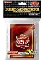 遊戯王　デュエリストカードプロテクター　QUARTER CENTURY　レッド　100枚の画像