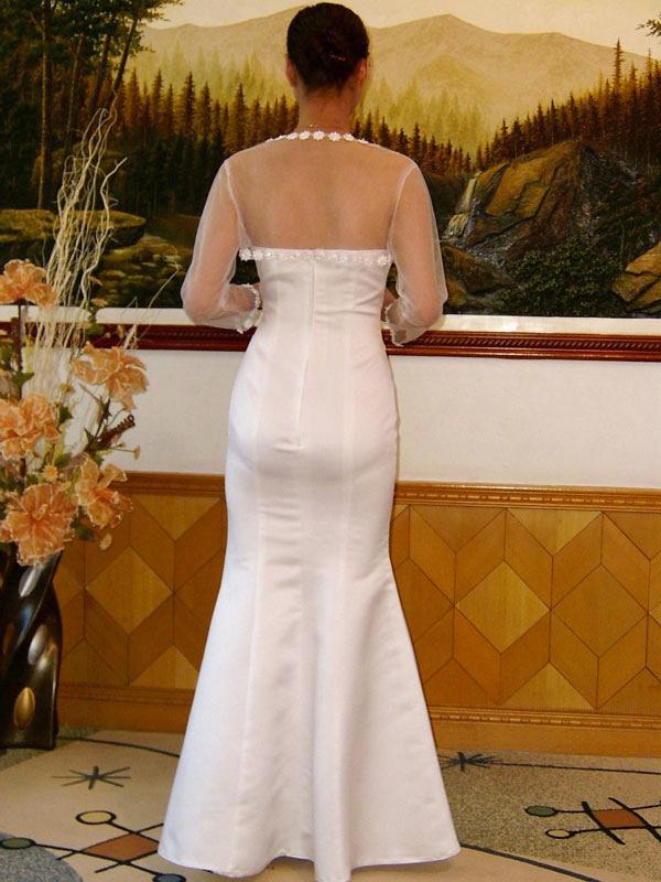 ウェディングドレス マーメイドライン ドレスとボレロ２点セット レストラン結婚式や２次会パーティーなどで動きやすいスタイル画像
