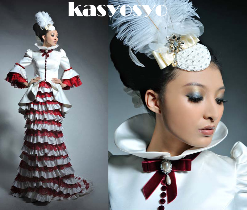 パーティードレス マーメイドライン　ヘッドドレス装飾品は含まれておりませんの画像