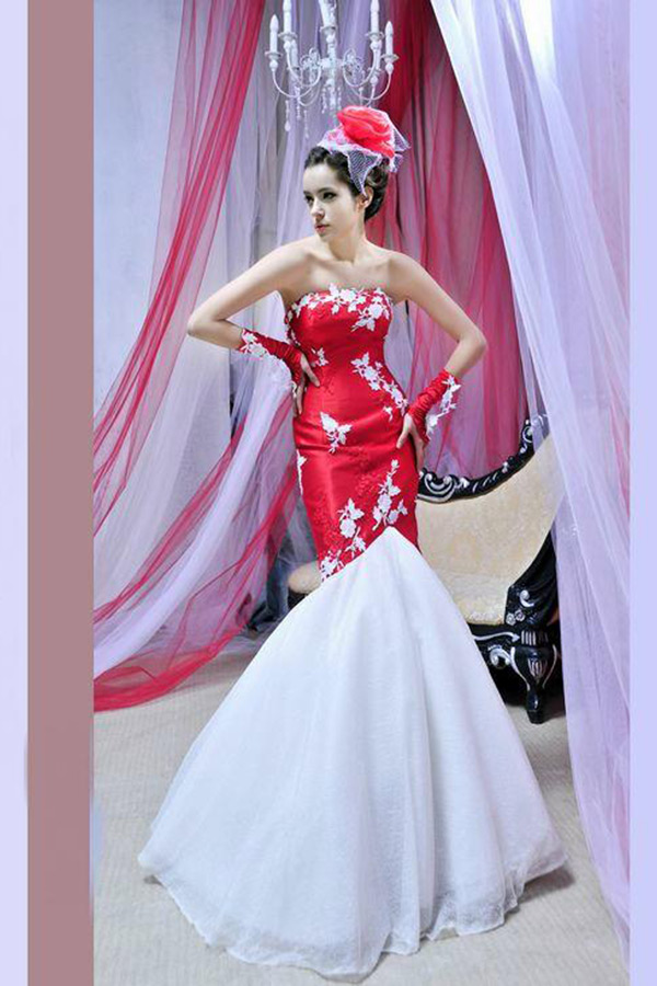 パーティードレス　マーメイドライン トレーン無しの画像