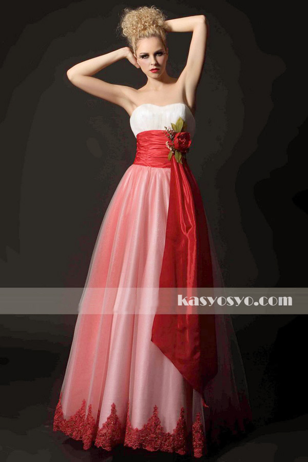 パーティードレス　色んな場面に合わせやすいツートンカラーの画像