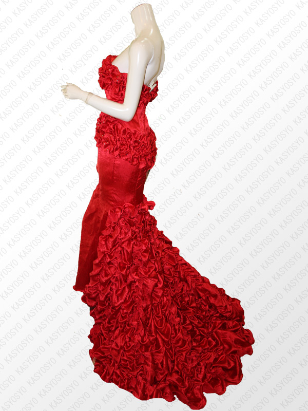 パーティードレス マーメイドライン　レッドの画像