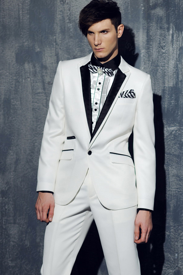 ジャケット＆パンツ＆共布蝶ネクタイ＆共布ポケットチーフ 4点セットの画像