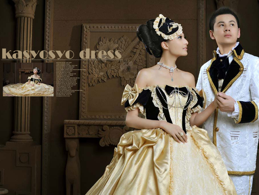 中世皇族風ドレス　高級感と上品感のオーラに満ち溢れる画像