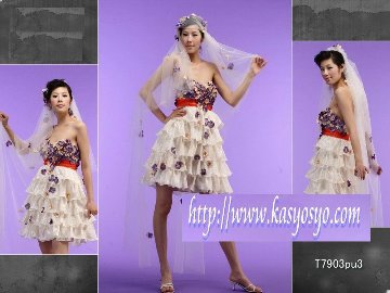 花の妖精のようなグラデーションドレス　パーティードレス　カラードレス　舞台衣装　ダンスパーティー画像