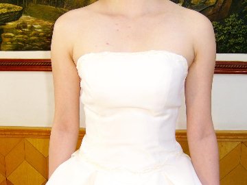 ウエディングドレス タックAライン　ビスチェ画像