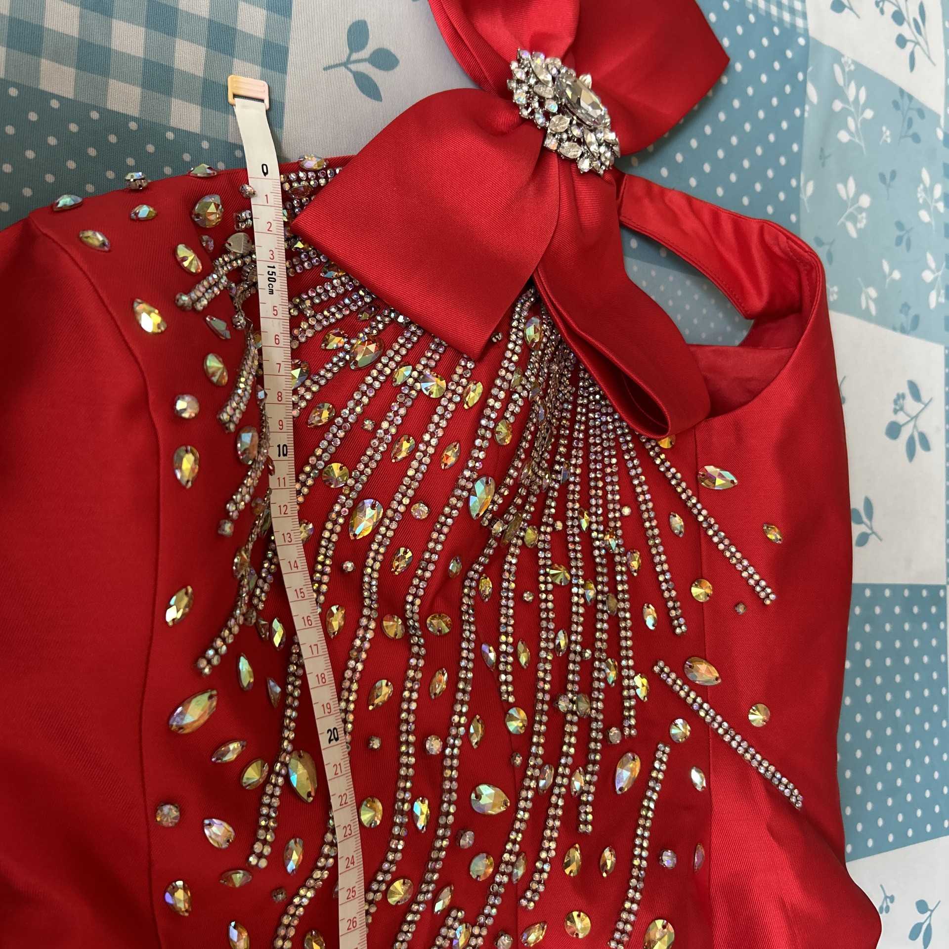 パーティードレス  9号 赤　クリスマスパーティー　マーメイドライン　司会　イベント　カラードレス　記念撮影　スタジオ　舞台　ステージ　コンサート　発表会の画像