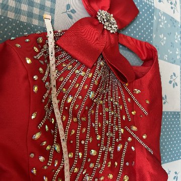 パーティードレス  9号 赤　クリスマスパーティー　マーメイドライン　司会　イベント　カラードレス　記念撮影　スタジオ　舞台　ステージ　コンサート　発表会の画像