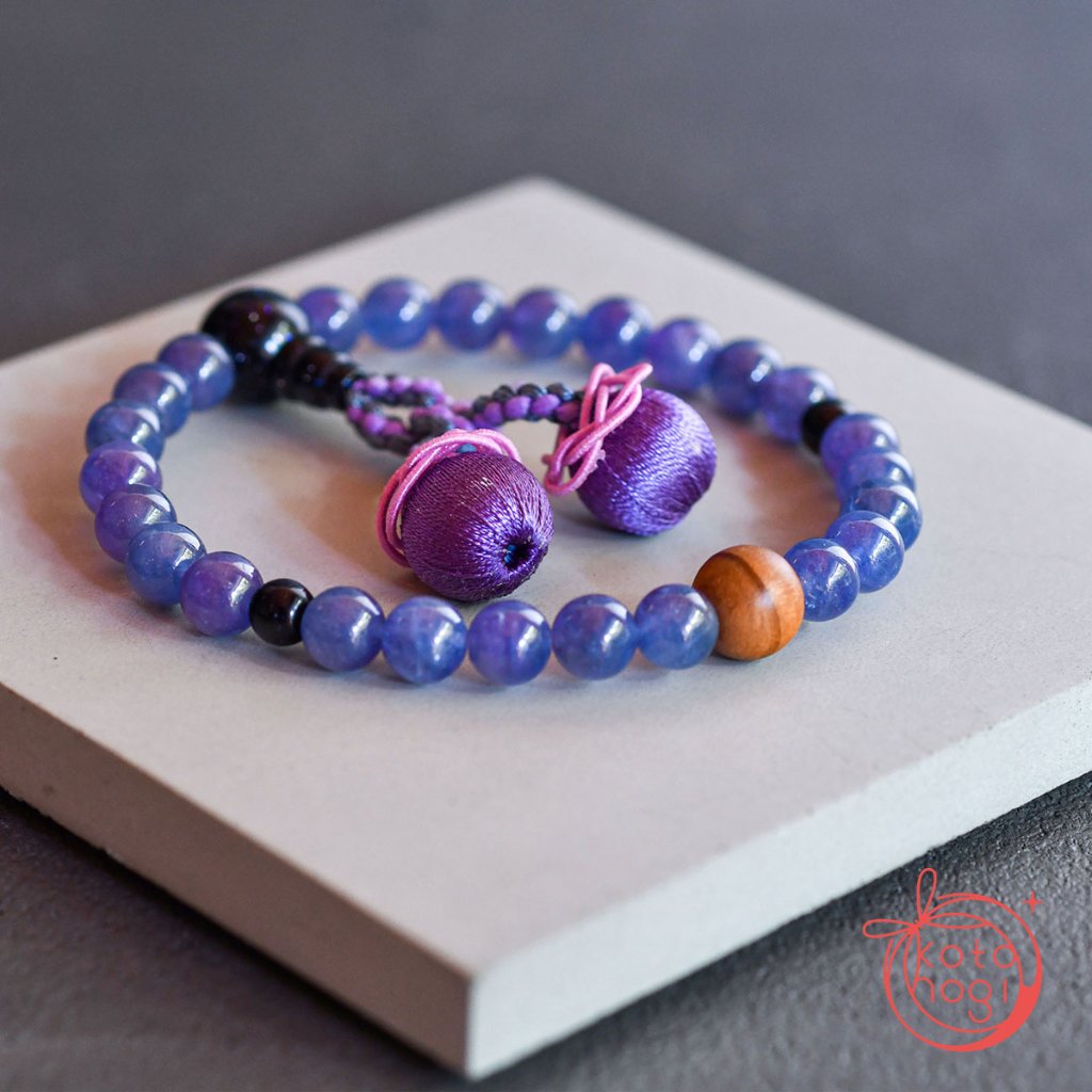 お守りブレスレット「祝り」 タンザナイト 紫金石【直観力・潜在能力・健康・引き寄せ】の画像