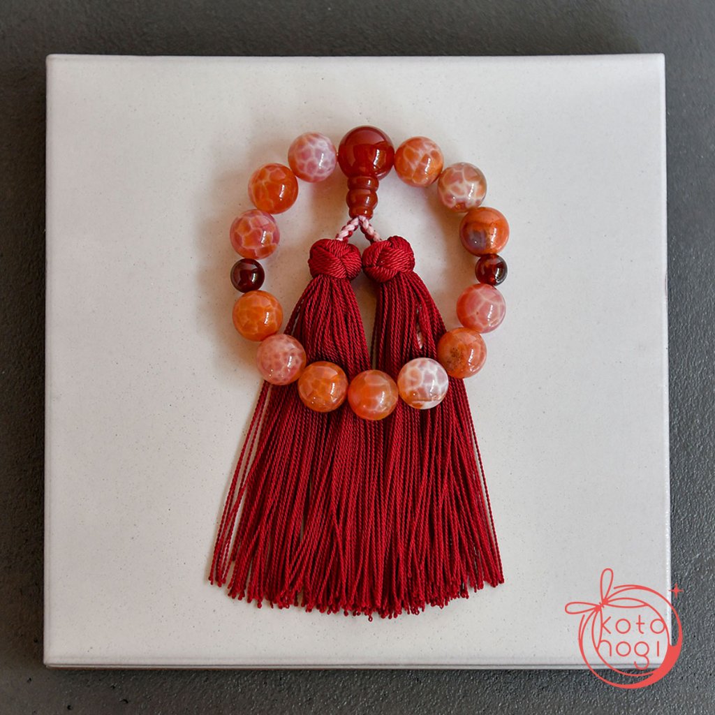 お守りブレスレット「祝り」ドラゴンアゲート【厄除け・魔除け・潜在能力・合格祈願】の画像