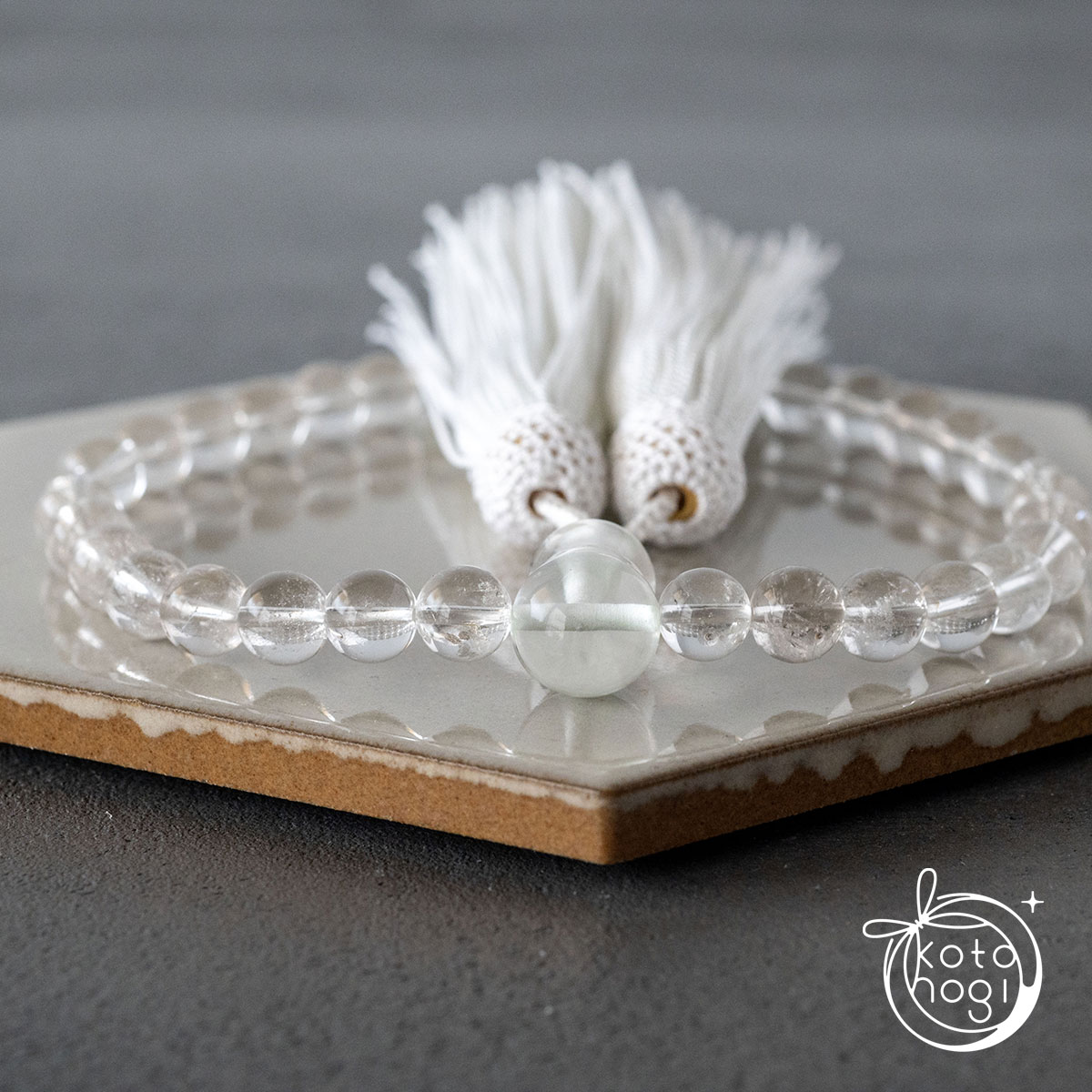 【最強の浄化力】お守り数珠・念珠「ひとえ」 ヒマラヤ産マニカラン水晶 × ガネーシュヒマールの画像