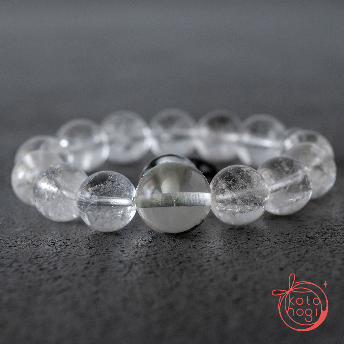 【強力浄化×開運】お守りブレスレット「甘露」ガネーシュヒマール産手磨き親玉＆ボサ × パールバティー渓谷産マニカラン水晶の画像