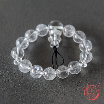 【強力浄化×開運】お守りブレスレット「甘露」ガネーシュヒマール産手磨き親玉＆ボサ × パールバティー渓谷産マニカラン水晶の画像