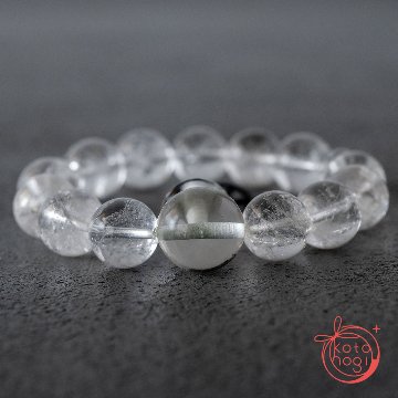 【強力浄化×開運】お守りブレスレット「甘露」ガネーシュヒマール産手磨き親玉＆ボサ × パールバティー渓谷産マニカラン水晶の画像