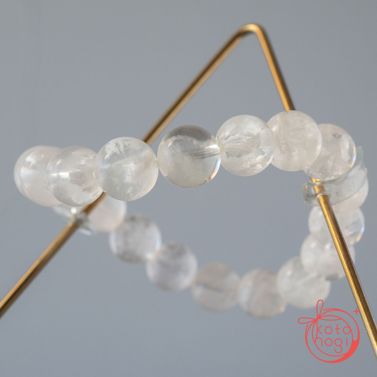 【宇津木選抜】癒しと浄化のお守りブレスレット「祝り」ホワイトスノーガーデンクォーツの画像