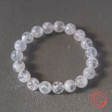 【宇津木選抜】癒しと浄化のお守りブレスレット「祝り」ホワイトスノーガーデンクォーツの画像