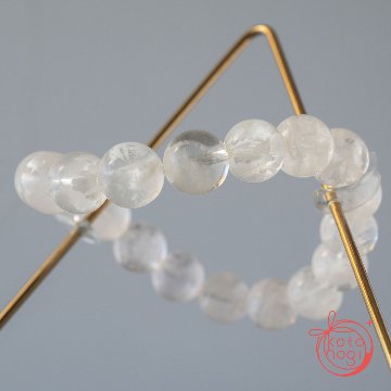 【宇津木選抜】癒しと浄化のお守りブレスレット「祝り」ホワイトスノーガーデンクォーツの画像