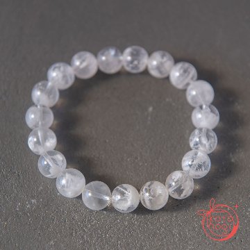 【宇津木選抜】癒しと浄化のお守りブレスレット「祝り」ホワイトスノーガーデンクォーツの画像