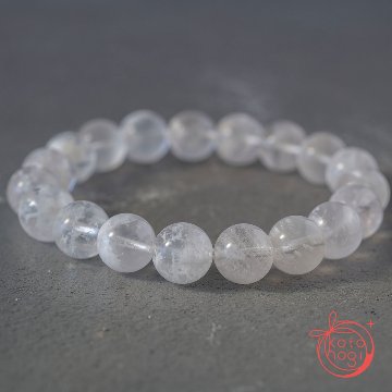 【宇津木選抜】癒しと浄化のお守りブレスレット「祝り」ホワイトスノーガーデンクォーツの画像