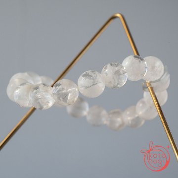 【宇津木選抜】癒しと浄化のお守りブレスレット「祝り」ホワイトスノーガーデンクォーツの画像