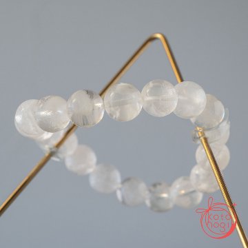 【宇津木選抜】癒しと浄化のお守りブレスレット「祝り」ホワイトスノーガーデンクォーツの画像