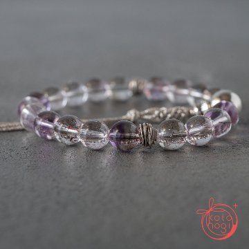 【魔除け・潜在能力・浄化】お守りブレスレット「甘露」スーパーセブン シルバー925 カレンシルバーの画像