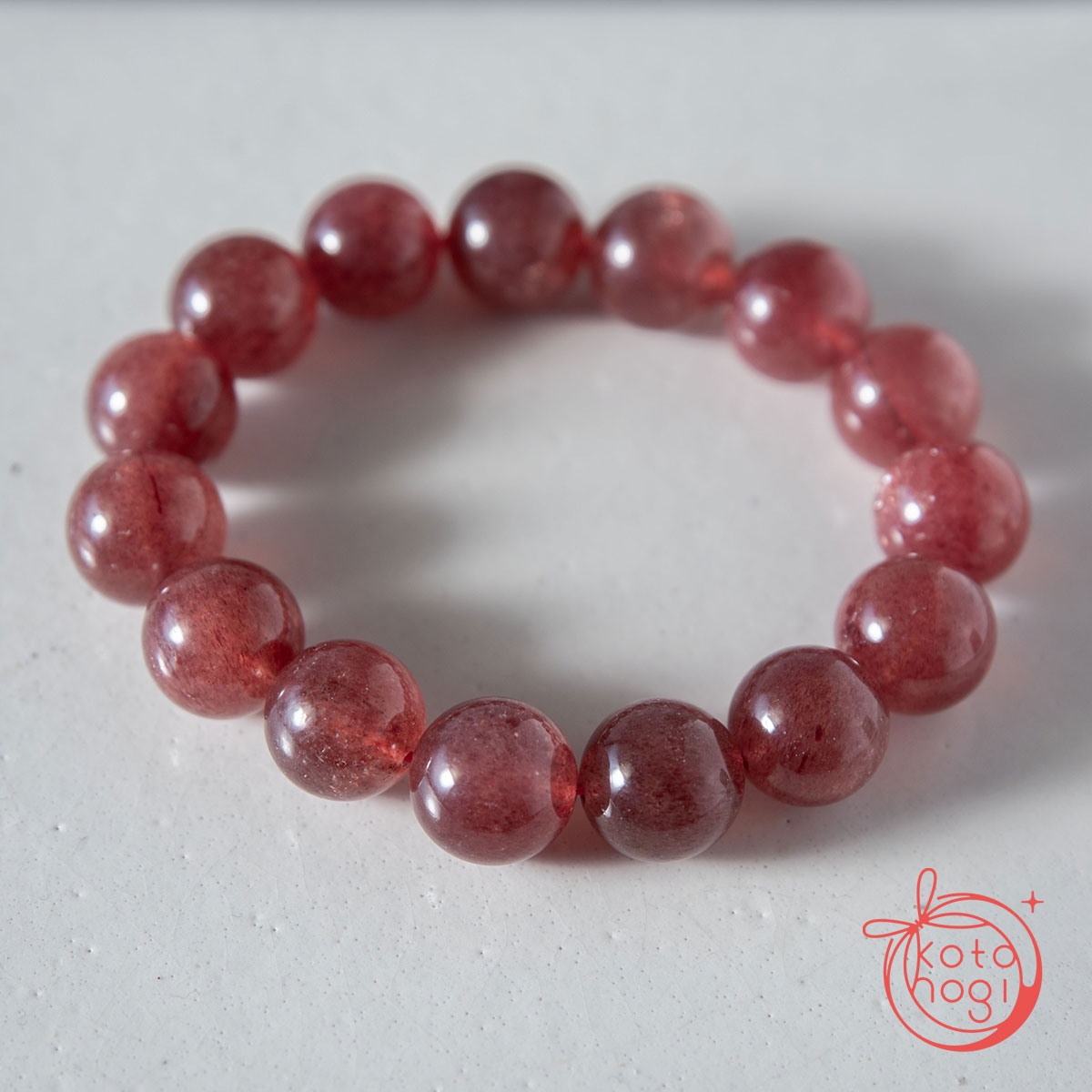 【宇津木選抜】恋愛運・人間関係のお守りブレスレット「祝り」ストロベリークォーツの画像