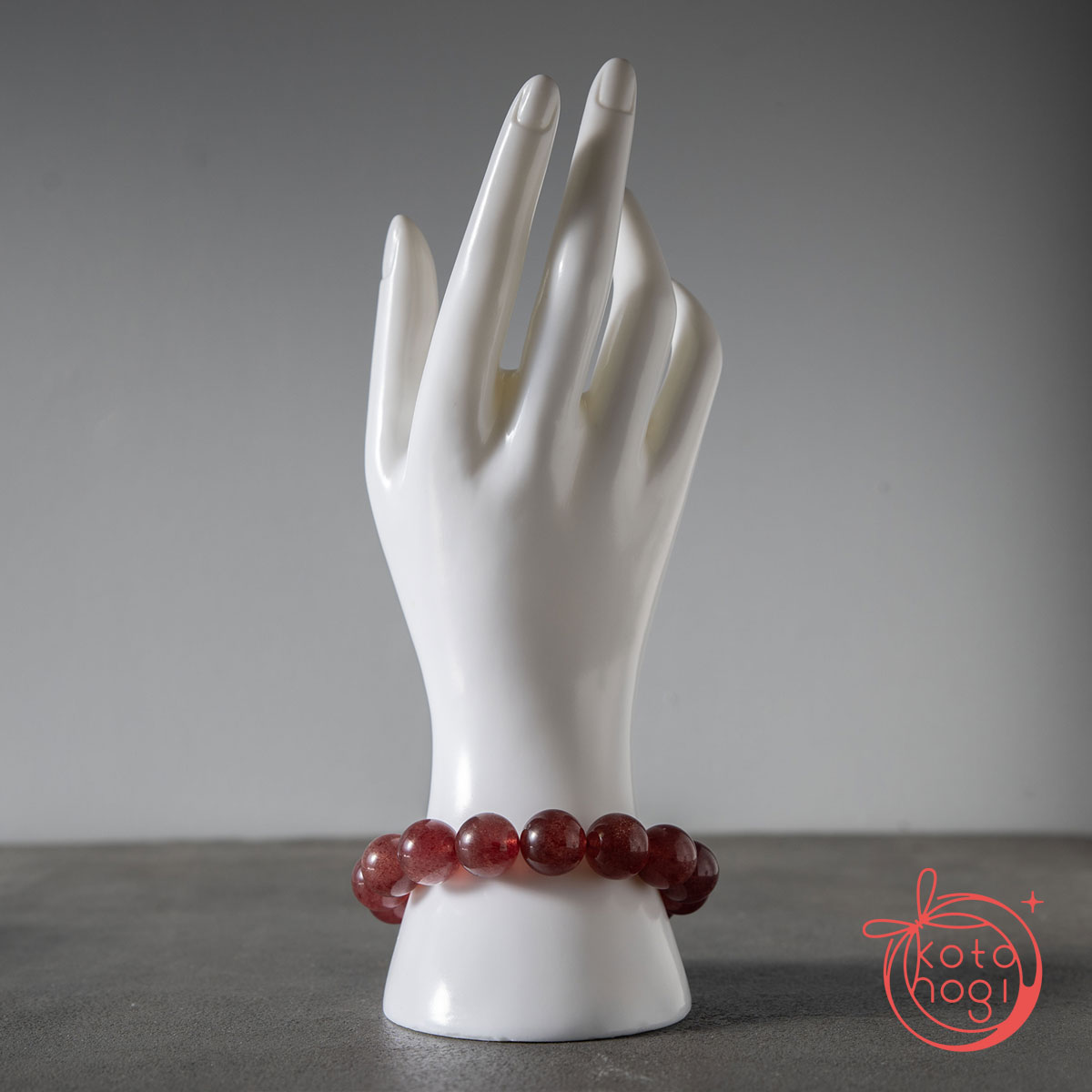 【宇津木選抜】恋愛運・人間関係のお守りブレスレット「祝り」ストロベリークォーツの画像