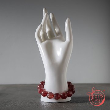 【宇津木選抜】恋愛運・人間関係のお守りブレスレット「祝り」ストロベリークォーツの画像