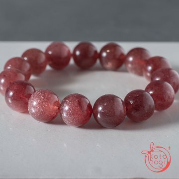 【宇津木選抜】恋愛運・人間関係のお守りブレスレット「祝り」ストロベリークォーツの画像