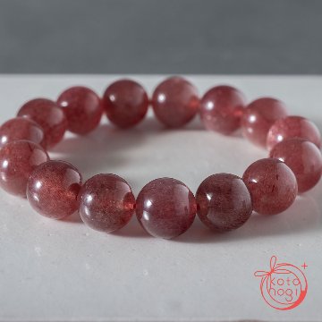 【宇津木選抜】恋愛運・人間関係のお守りブレスレット「祝り」ストロベリークォーツの画像