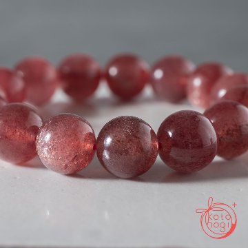 【宇津木選抜】恋愛運・人間関係のお守りブレスレット「祝り」ストロベリークォーツの画像