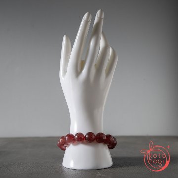 【宇津木選抜】恋愛運・人間関係のお守りブレスレット「祝り」ストロベリークォーツの画像