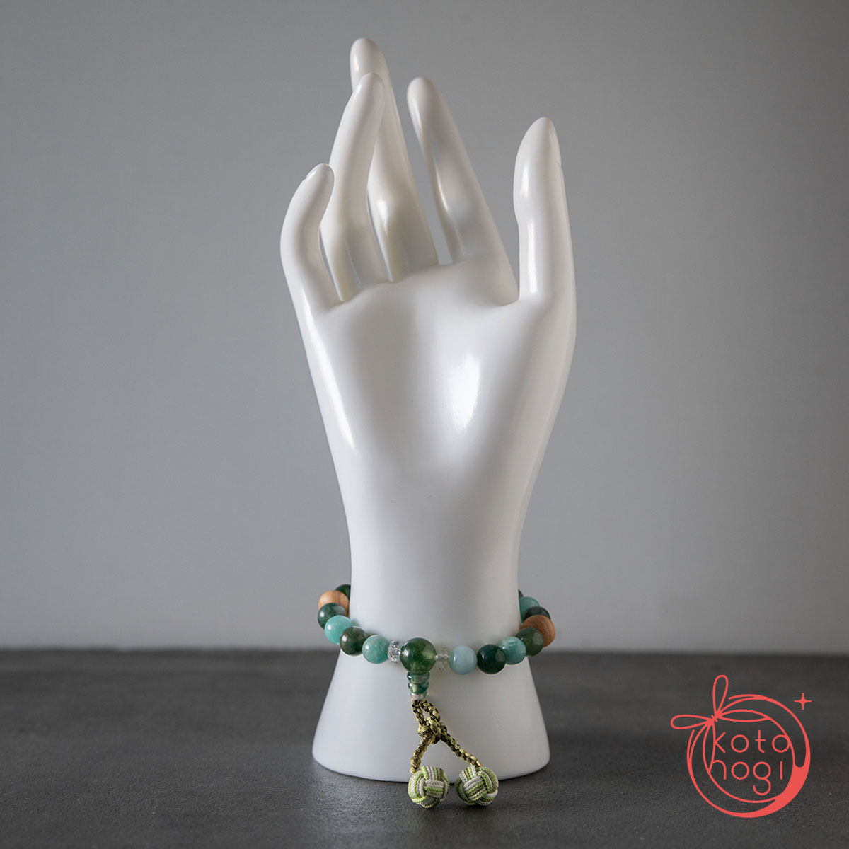 開運ブレスレット「若草」アマゾナイト ガーデンクォーツ 苔瑪瑙 桐【午年】【2026年開運】の画像