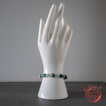 開運ブレスレット「若草」アマゾナイト ガーデンクォーツ 苔瑪瑙 桐【午年】【2026年開運】の画像