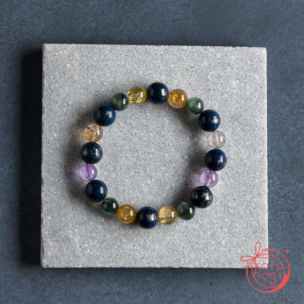 お守りブレスレット「依リシロ」 パワーストーン 参拝用モデル 願望成就 成功祈願 芸能アップ アメノウズメ 猿田彦 弁財天 大黒天 稲荷の画像