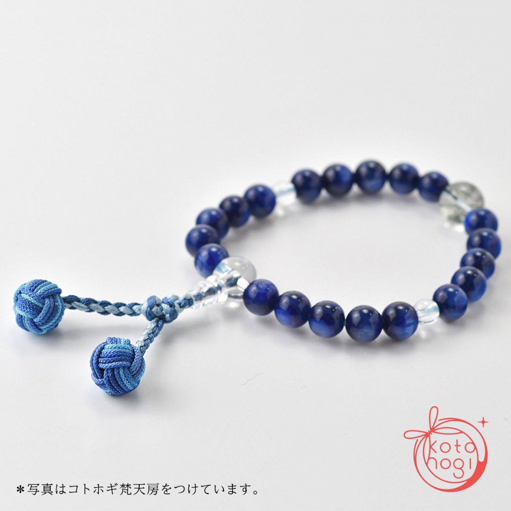 お守りブレスレット「祝り」 カイヤナイト アクチノライトインクォーツの画像